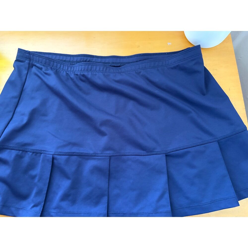 Head Tennis Pickleball Skirt, (no shorts) Pleated Rare Size Large Navy Blue